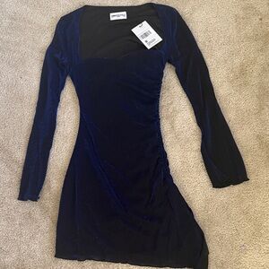Princess Polly Deep Blue Long Sleeve Dress